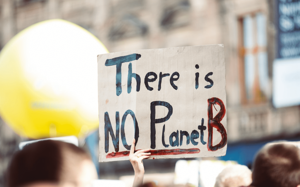 This is a sign of a protester that reads 'There is no planet B" used to refer to the idea that in episode 3 season 3 of Insecure, Issa has one one option available to her.
